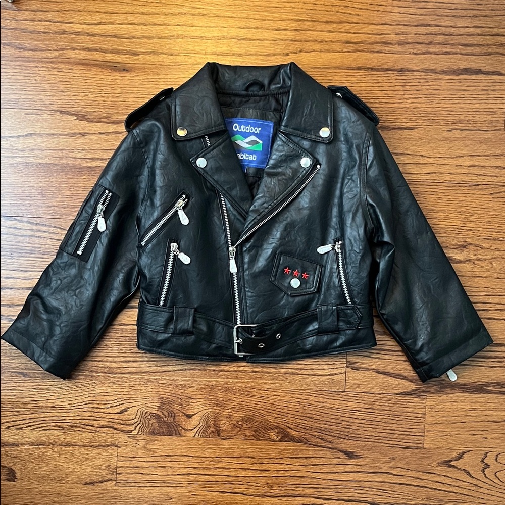 NWT Kids Black Leather Jacket